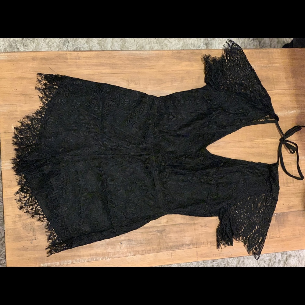Women’s Black Lace Romper